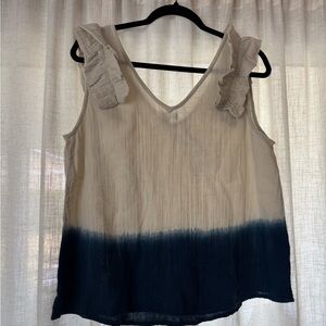THML Clothing sleeveless RUFFLES 100% COTTON top excellent condition size M